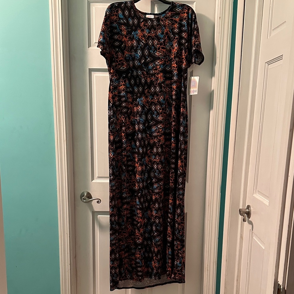 LuLaRoe Vibrant Patterned Maxi Dress